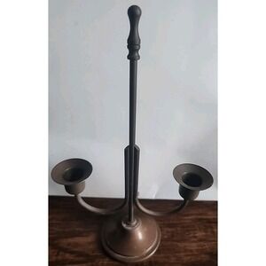 Vintage Brass Candlestick Holder Candelabras. 2 Arms Taper Candle Holder